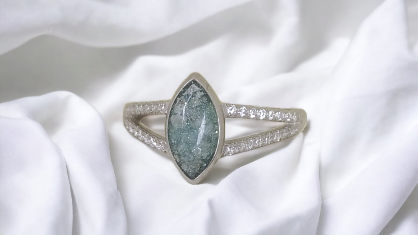 Marquise Ring with Side Stones