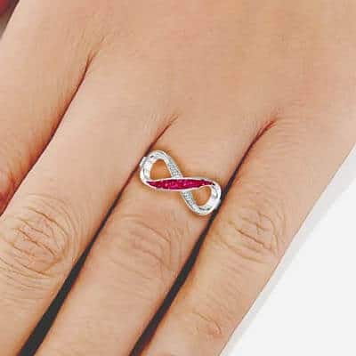 Infinity Ring with Cubic Zirconia