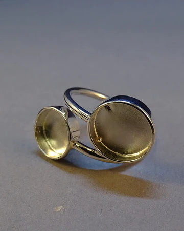 Adjustable Large Double Circle Ring