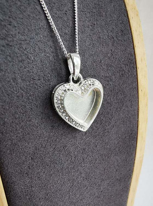 Heart Pendant with Cubic Zirconia