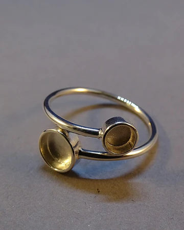 Adjustable Dainty Double Circle Ring